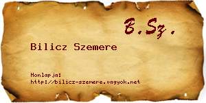 Bilicz Szemere névjegykártya